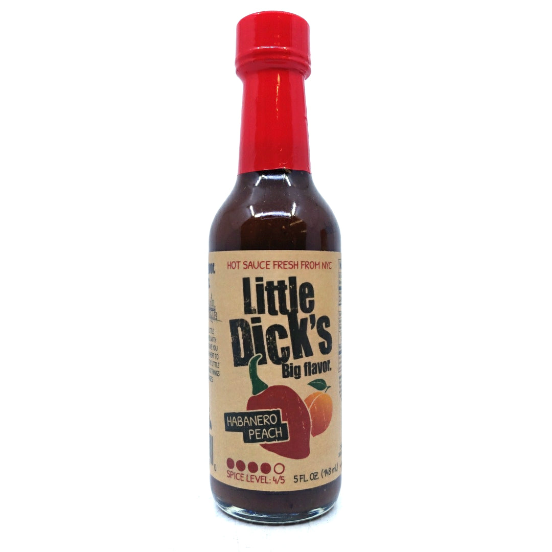 Little Dick's Habanero Peach Hot Sauce (148ml)-Hop Burns & Black