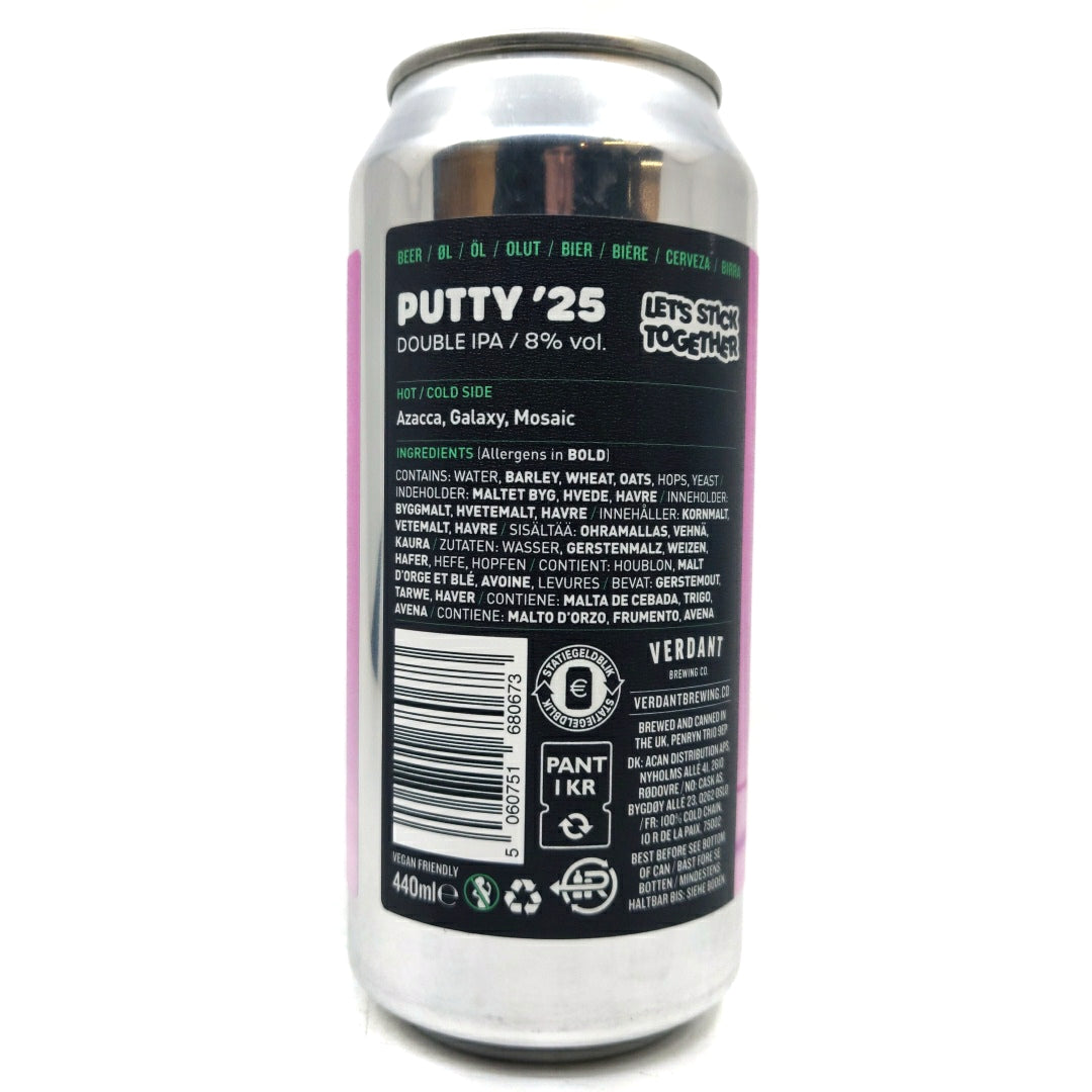 Verdant Putty 2025 Double IPA 8% (440ml can)-Hop Burns & Black