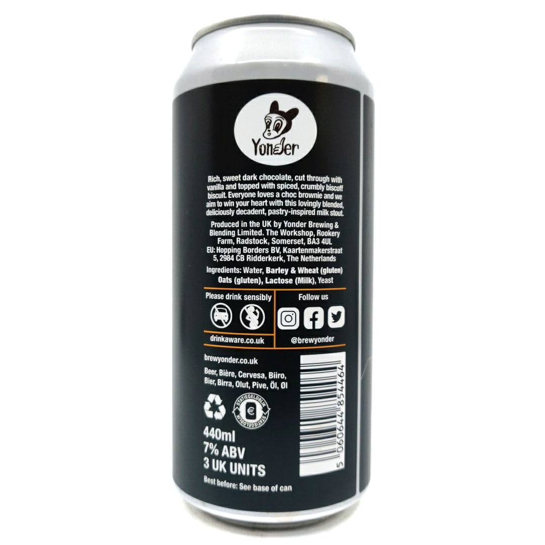 Yonder Biscoff Chocolate Brownie Pastry Stout 7% (440ml can)-Hop Burns & Black