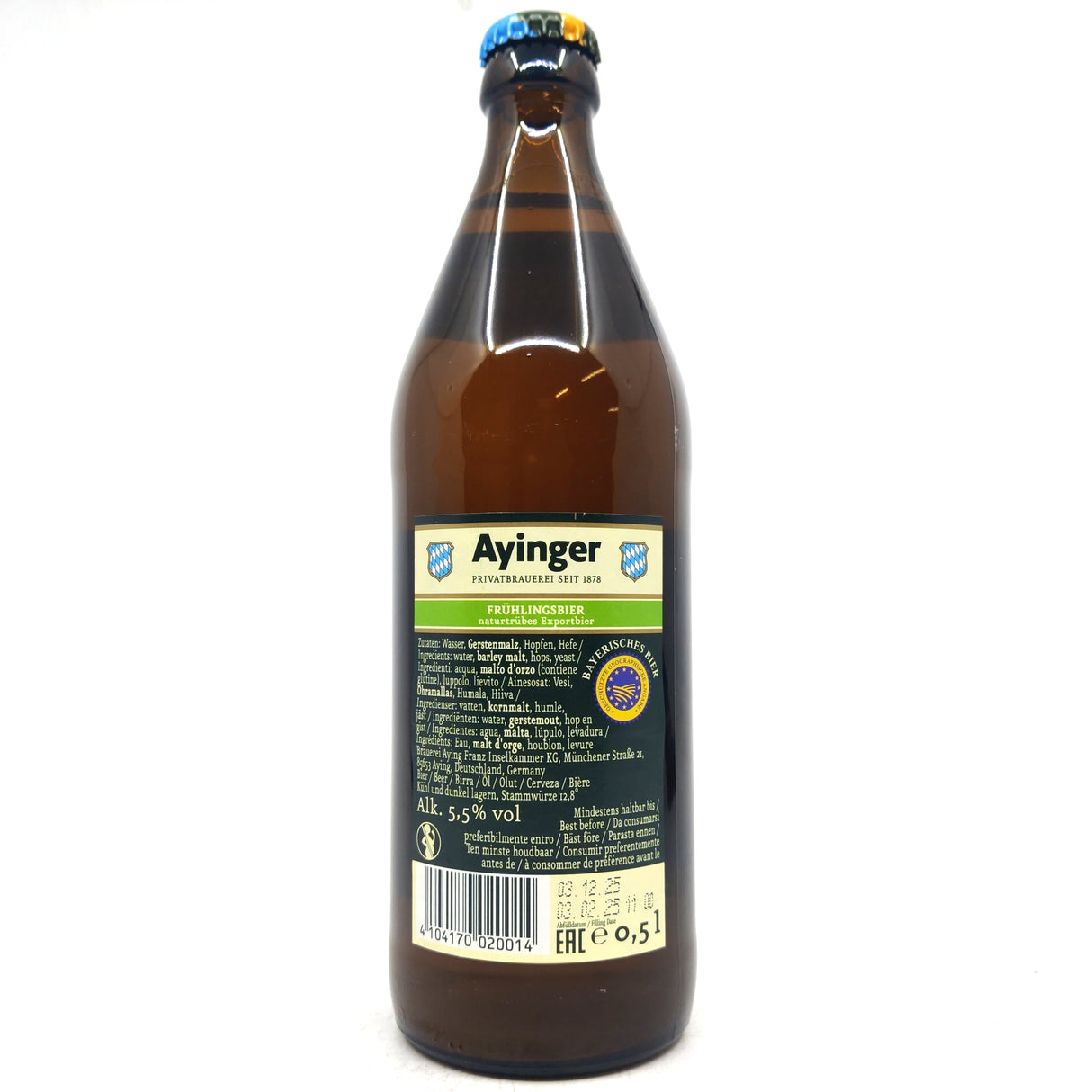 Ayinger Fruhlingsbier 5.5% (500ml)-Hop Burns & Black