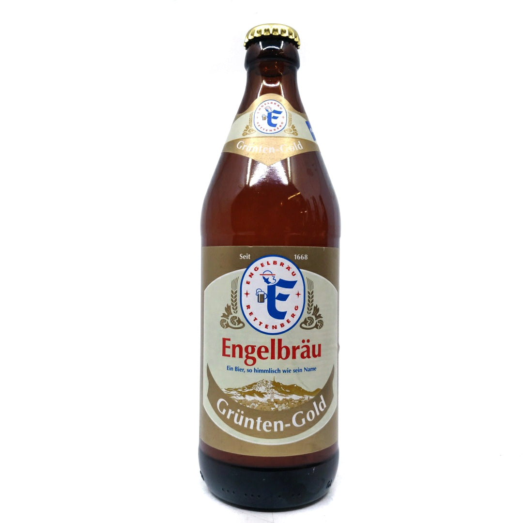 Engelbrau Grünten-Gold Lager 5.2% (500ml)-Hop Burns & Black