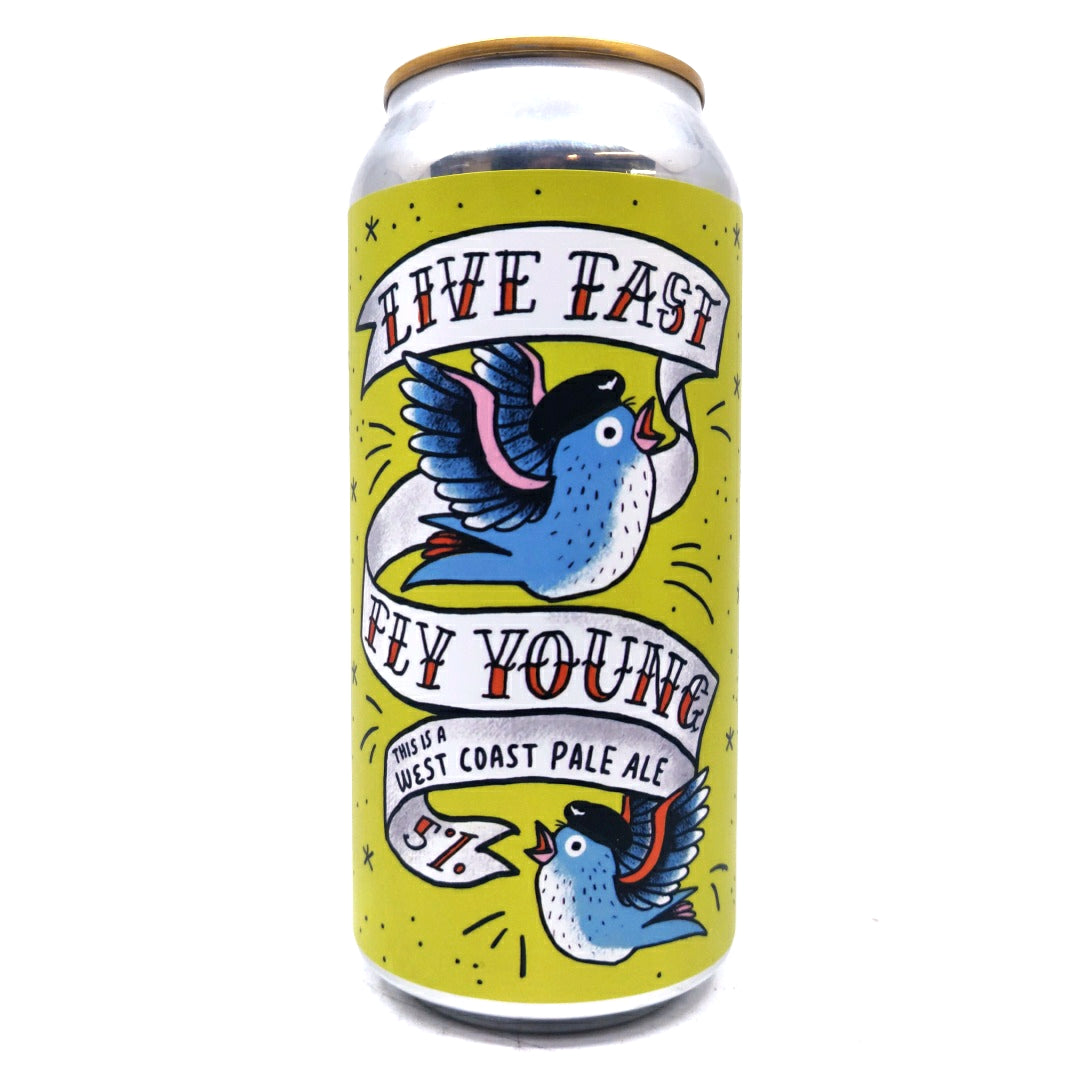 Pretty Decent x Filly Brook Live Fast Fly Young Pale Ale 5% (440ml can)-Hop Burns & Black