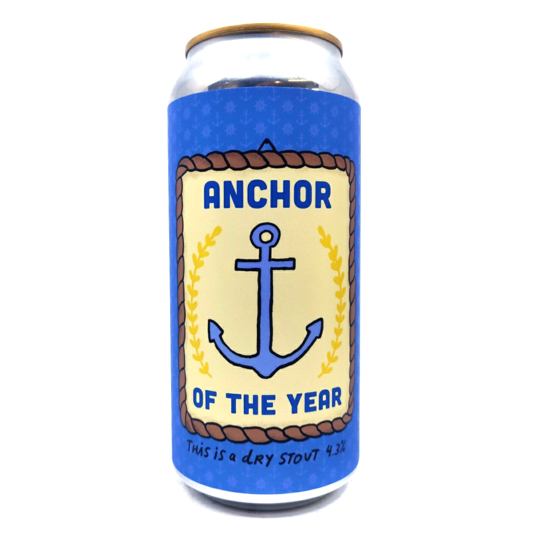 Pretty Decent Anchor Of The Year Dry Stout 4.3% (440ml can)-Hop Burns & Black