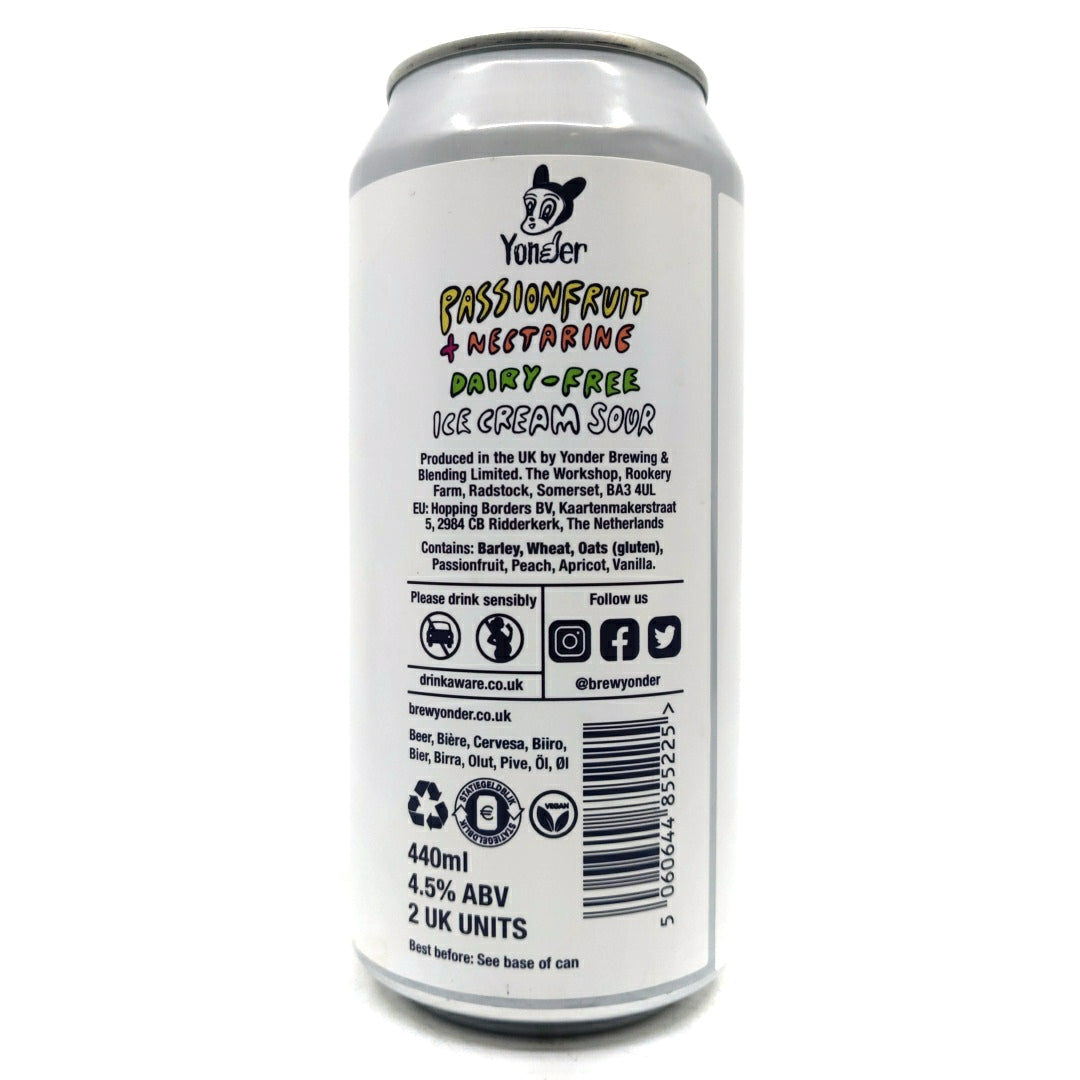 Yonder Passionfruit & Nectarine Sorbet Sour 4.5% (440ml can)-Hop Burns & Black