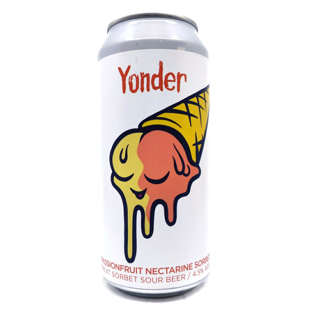 Yonder Passionfruit & Nectarine Sorbet Sour 4.5% (440ml can)-Hop Burns & Black
