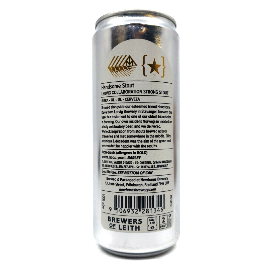 Newbarns x Lervig Handsome Stout 10% (330ml can)-Hop Burns & Black