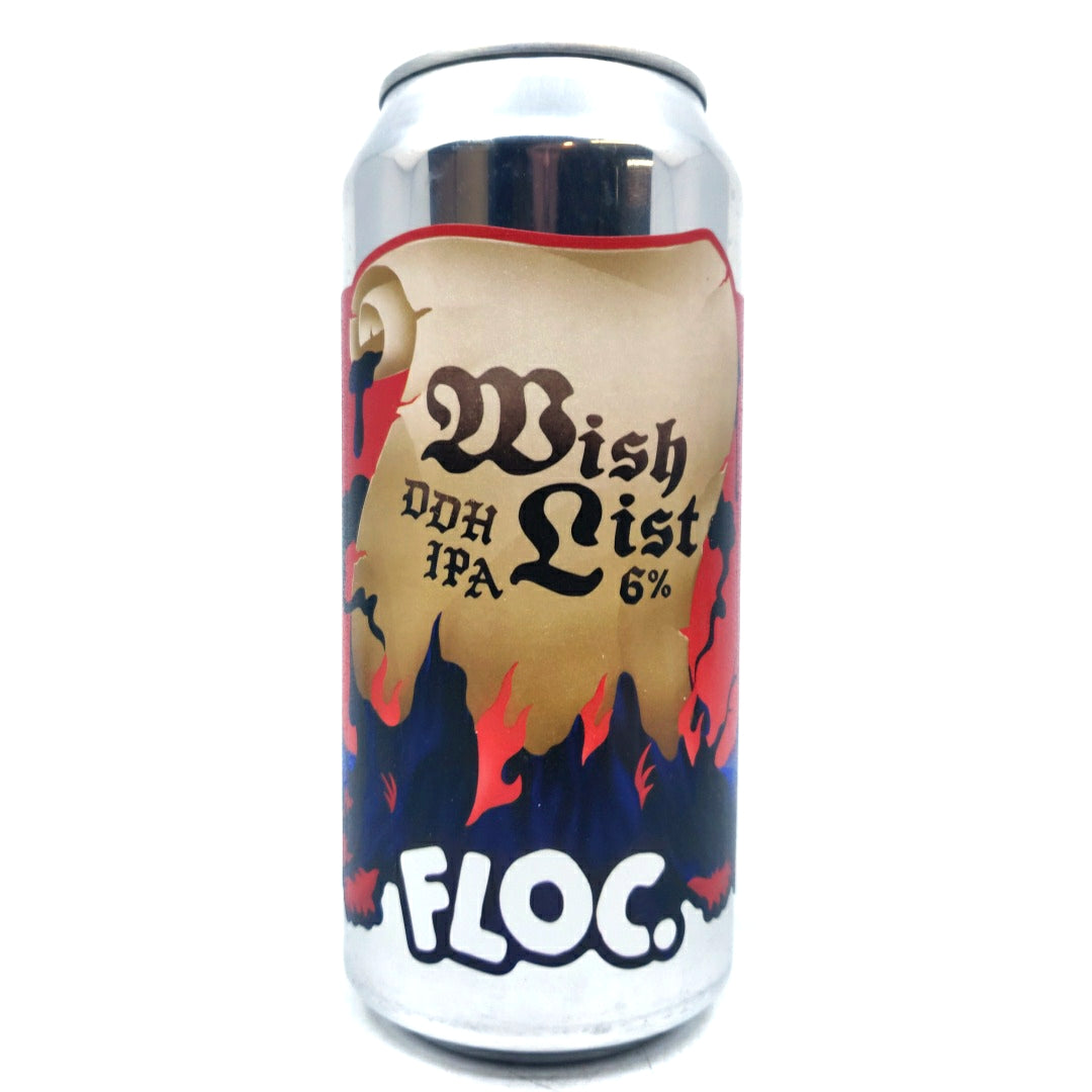 Floc Brewing Wish List DDH IPA 6% (440ml can)-Hop Burns & Black