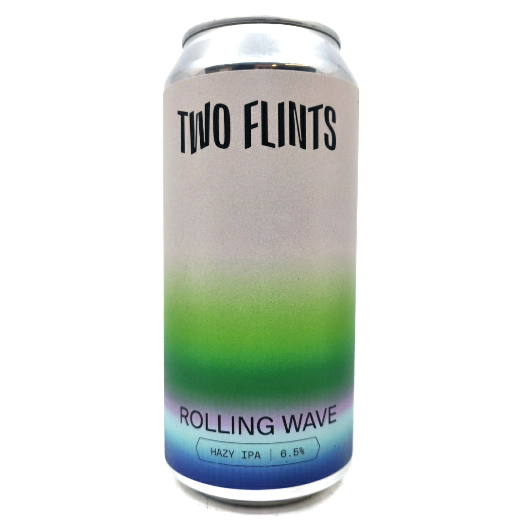 Two Flints Rolling Wave IPA 6.5% (440ml can)-Hop Burns & Black