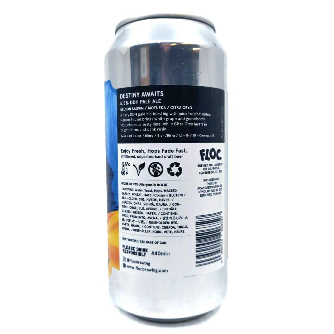 Floc Brewing Destiny Awaits DDH Pale Ale 5.5% (440ml can)-Hop Burns & Black