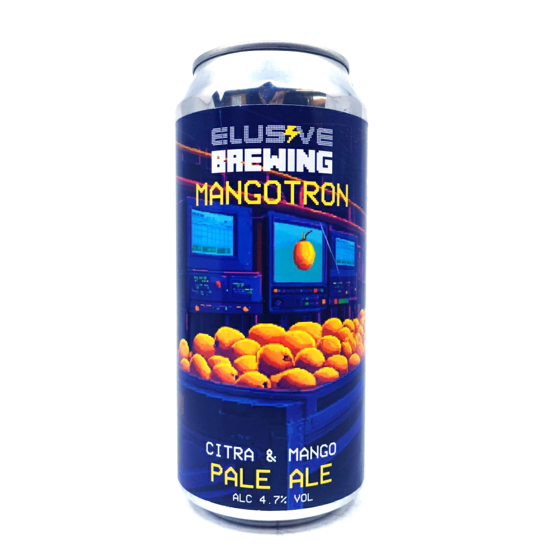 Elusive Brewing Mangotron Citra & Mango Pale Ale 4.7% (440ml can)-Hop Burns & Black