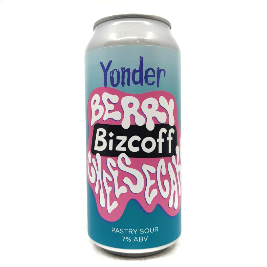 Yonder Berry Bizcoff Cheesecake Pastry Sour 7% (440ml can)-Hop Burns & Black
