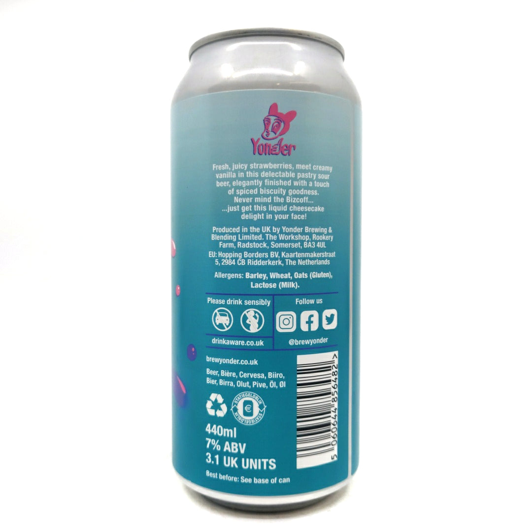 Yonder Berry Bizcoff Cheesecake Pastry Sour 7% (440ml can)-Hop Burns & Black