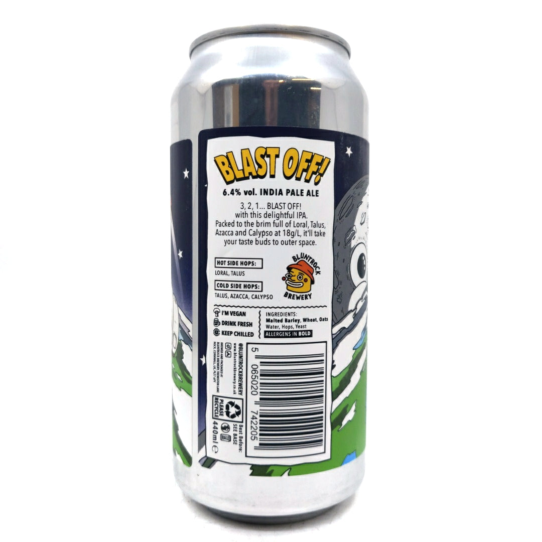 Bluntrock Blast Off IPA 6.4% (440ml can)-Hop Burns & Black