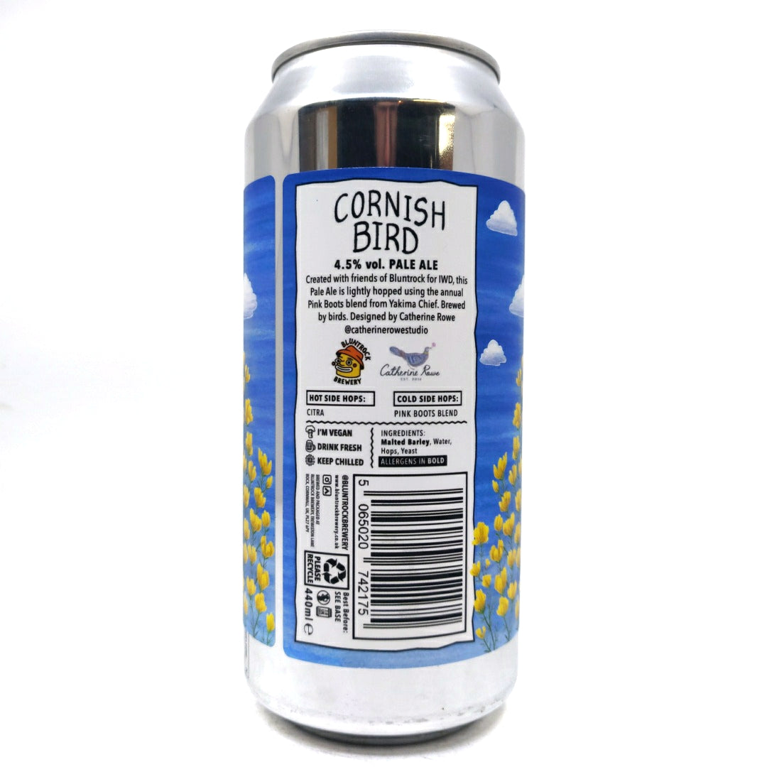 Bluntrock Cornish Bird Pale Ale 4.5% (440ml can)-Hop Burns & Black