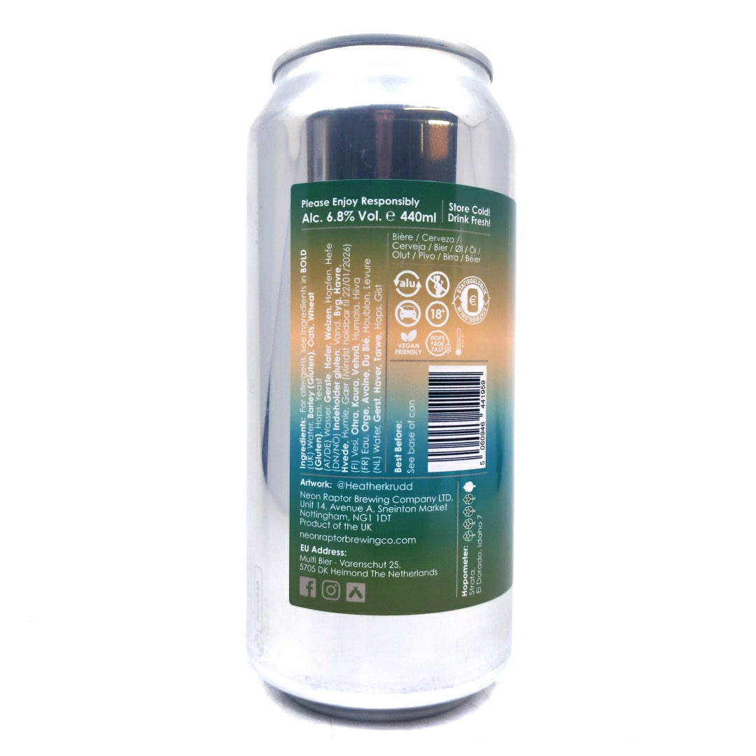 Neon Raptor x To Ol Boneless New England IPA 6.8% (440ml can)-Hop Burns & Black