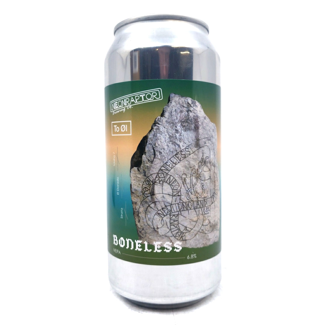 Neon Raptor x To Ol Boneless New England IPA 6.8% (440ml can)-Hop Burns & Black
