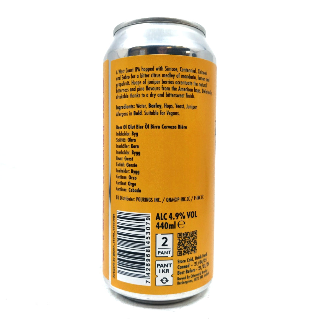 Otherworld Kelpie's Spirit West Coast IPA 4.9% (440ml can)-Hop Burns & Black