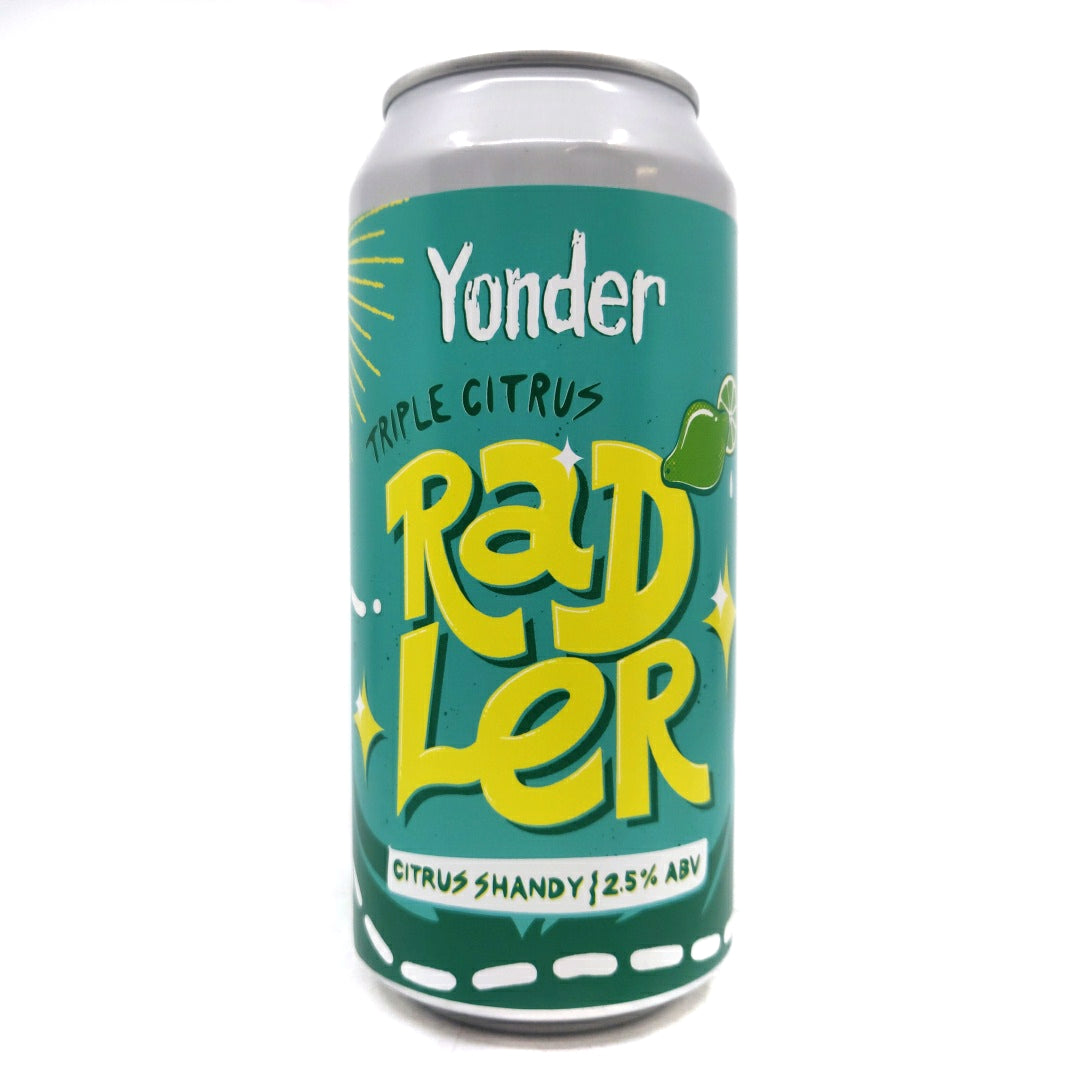 Yonder Triple Citrus Radler Shandy 2.5% (440ml can)-Hop Burns & Black