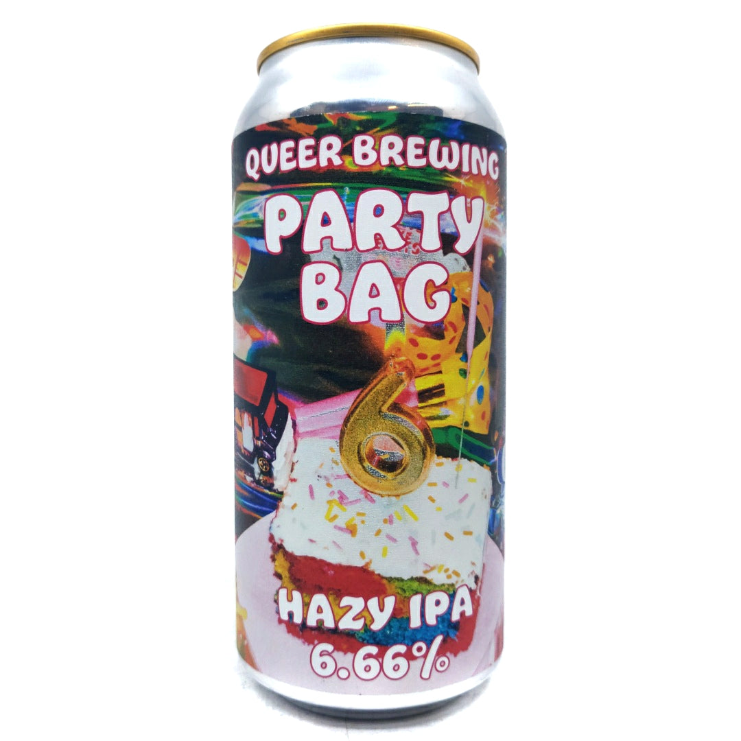 Queer Brewing Party Bag Hazy IPA 6.66% (440ml can)-Hop Burns & Black