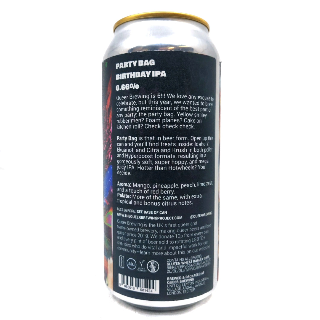 Queer Brewing Party Bag Hazy IPA 6.66% (440ml can)-Hop Burns & Black