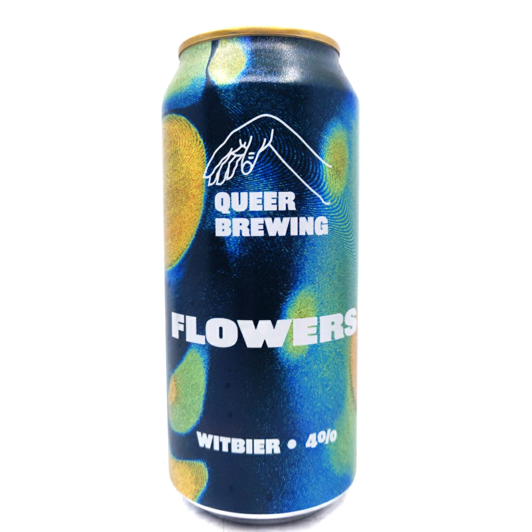 Queer Brewing Flowers Wit 4% (440ml can)-Hop Burns & Black
