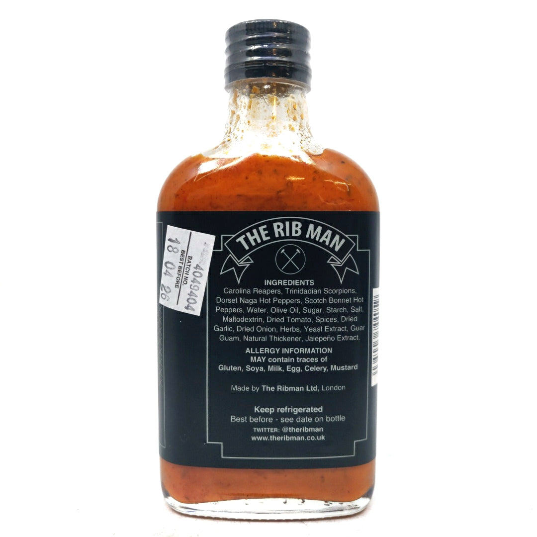 The Rib Man Judas Is Scary Hot Sauce (200ml)-Hop Burns & Black