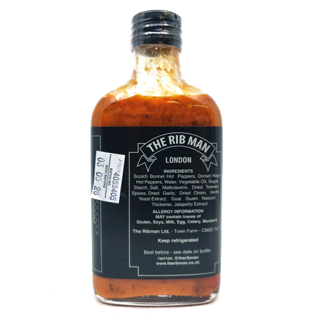 The Rib Man Holy F*ck Hot Sauce (200ml)-Hop Burns & Black