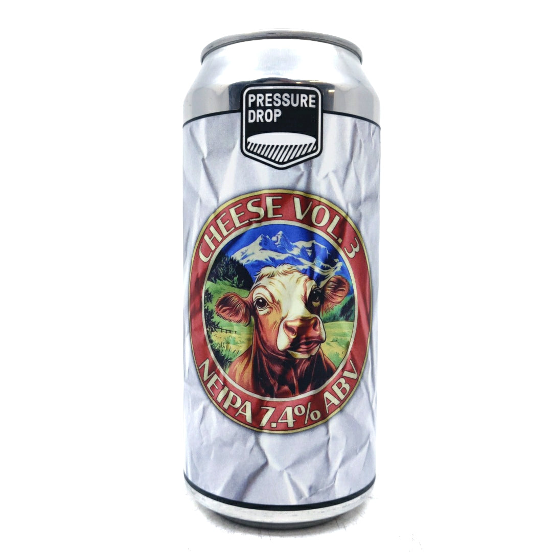 Pressure Drop Cheese V3 New England IPA 7.4% (440ml can)-Hop Burns & Black