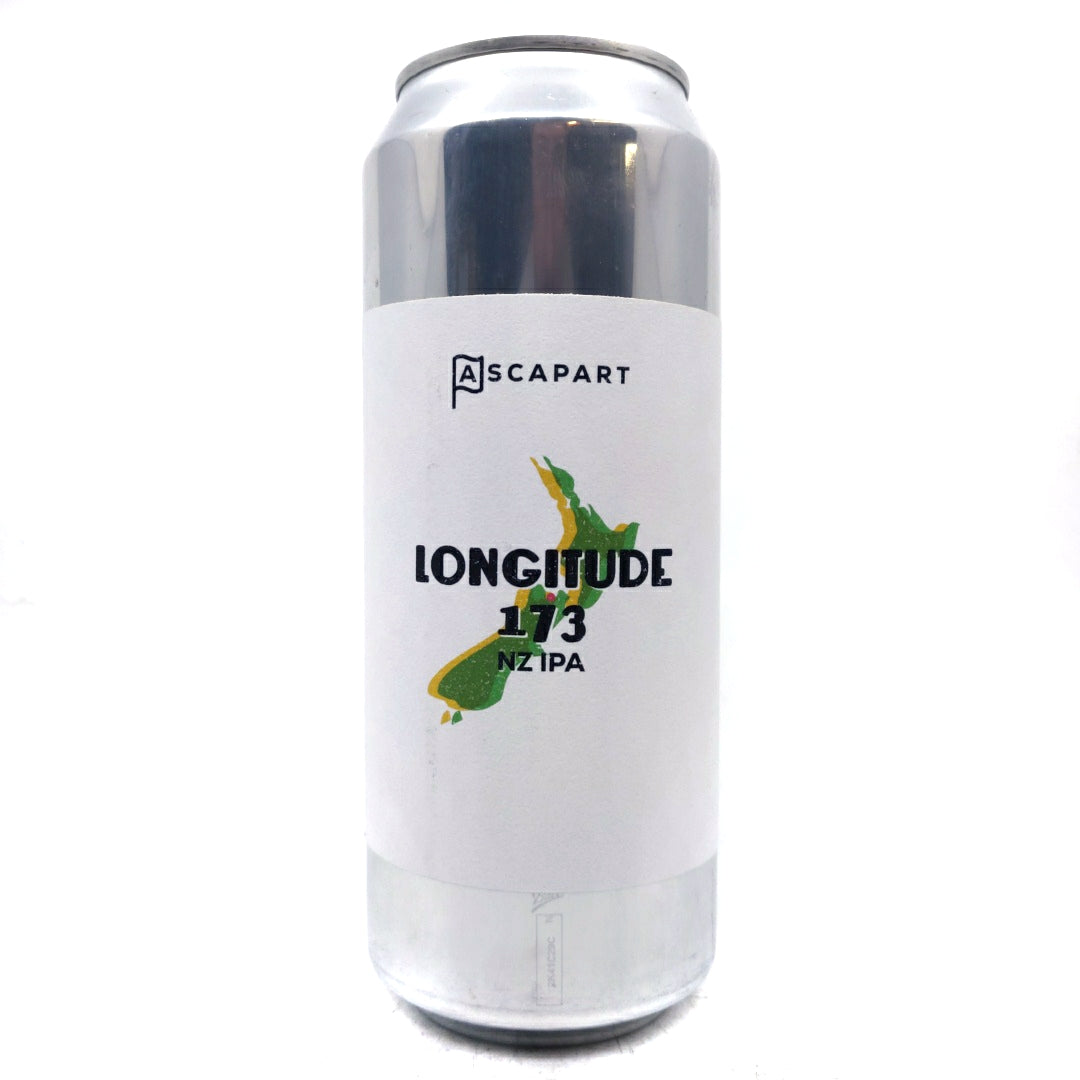 Ascapart Longitude 173 NZ IPA 5.6% (500ml can)-Hop Burns & Black
