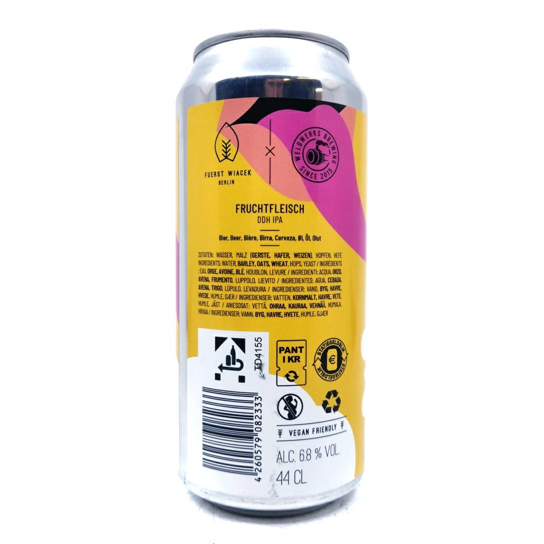 Fuerst Wiacek x Weldwerks Fruchtfleisch IPA 6.8% (440ml can)-Hop Burns & Black