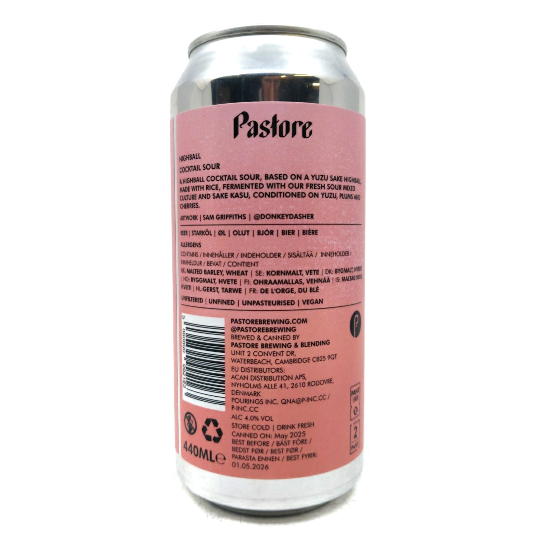 Pastore Highball Cocktail Sour 4% (440ml can)-Hop Burns & Black