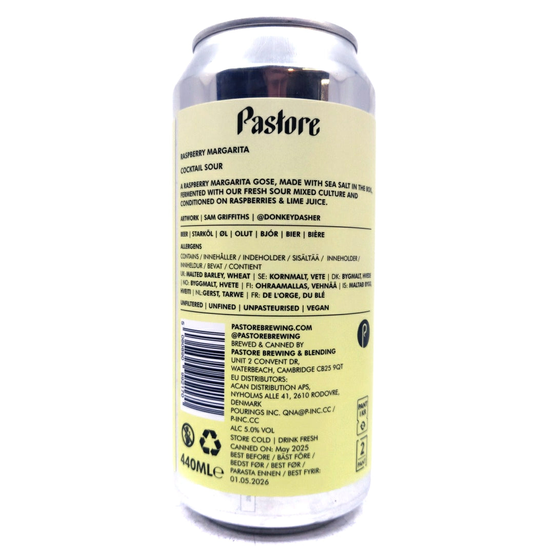 Pastore Raspberry Margarita Cocktail Sour 5% (440ml can)-Hop Burns & Black