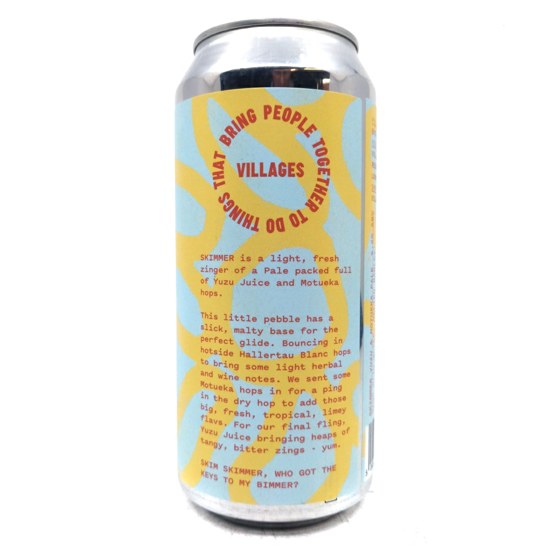 Villages Skimmer Yuzu & Wai-iti Pale Ale 4.2% (440ml can)-Hop Burns & Black