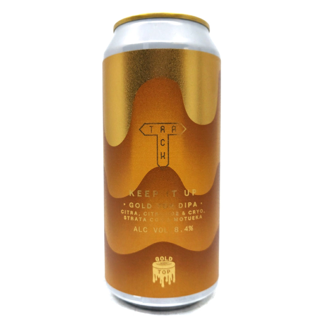Track Keep It Up Gold Top Double IPA 8.4% (440ml can)-Hop Burns & Black