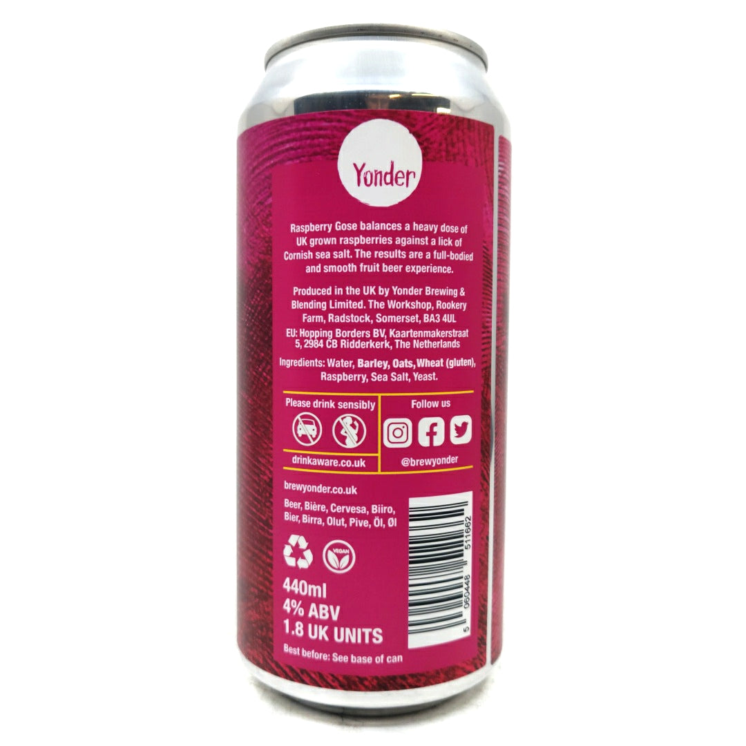 Yonder Raspberry Gose 4% (440ml can)-Hop Burns & Black