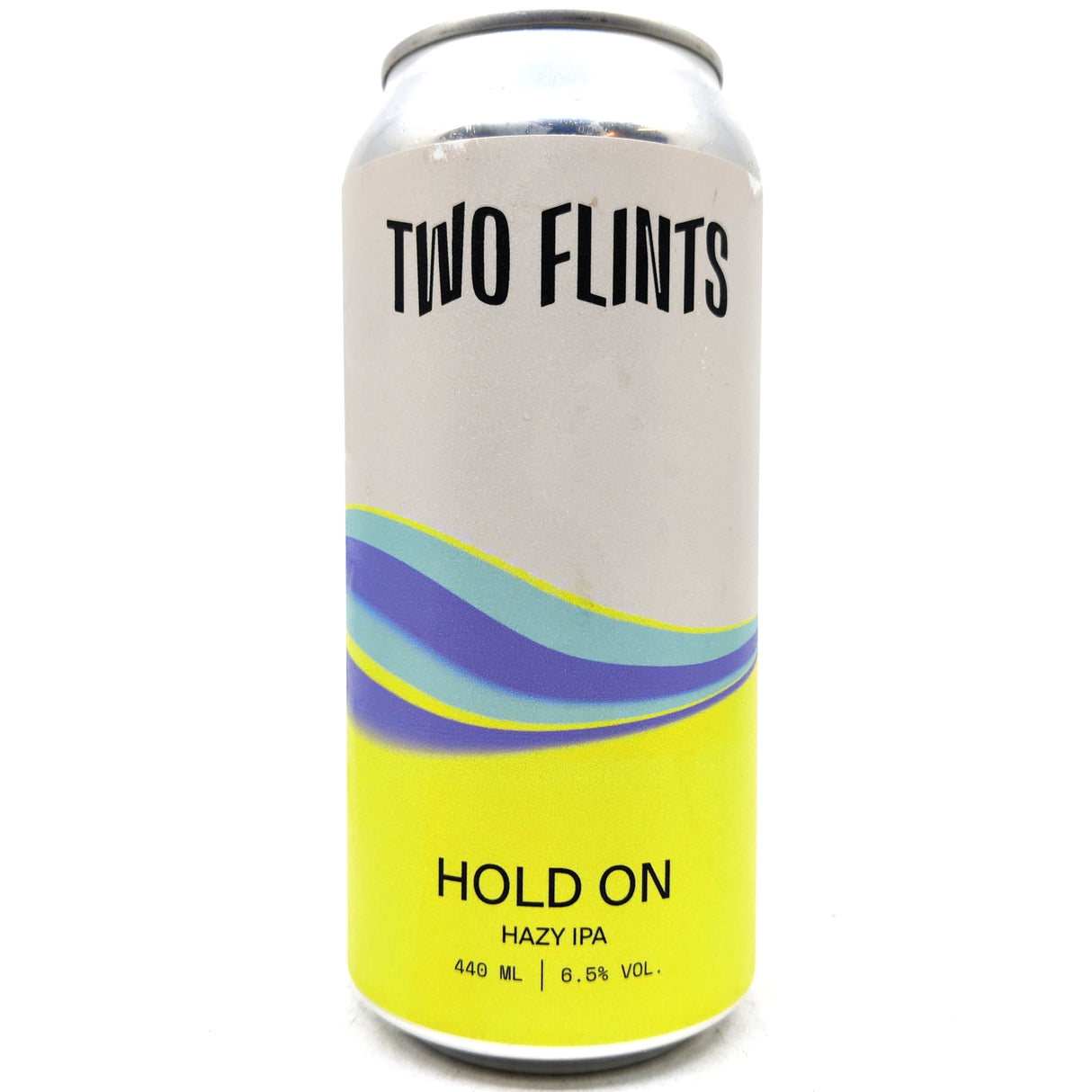 Two Flints Hold On Hazy IPA 6.5% (440ml can)-Hop Burns & Black