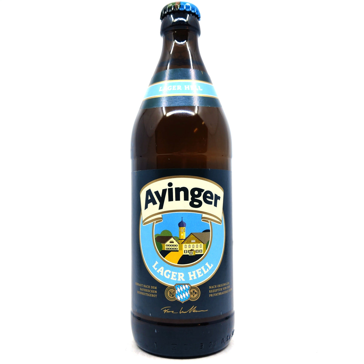 Ayinger Lager Hell 4.9% (500ml)-Hop Burns & Black