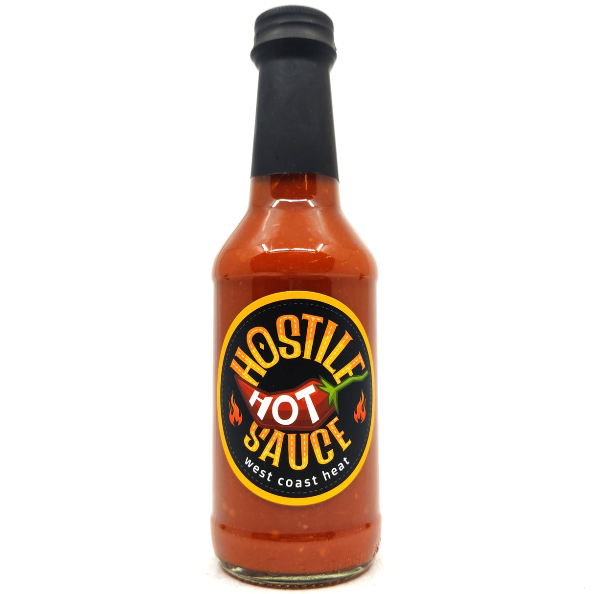 Hostile Hot Sauce West Coast Heat (250ml)-Hop Burns & Black