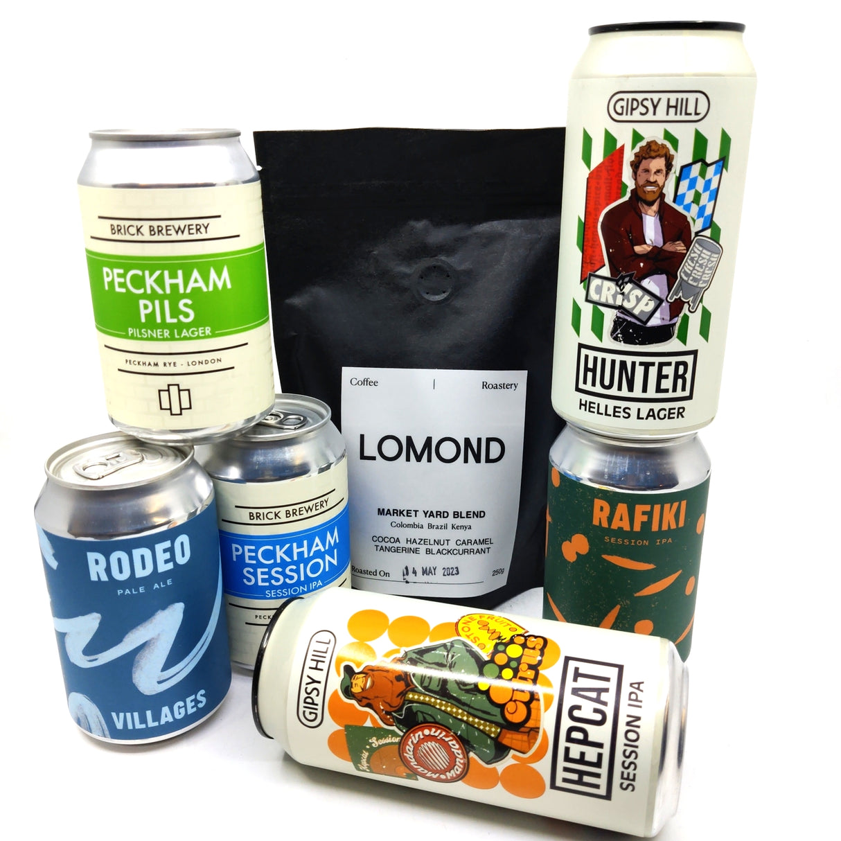 Father's Day beer + coffee pack (6x cans + 250g beans)-Hop Burns & Black