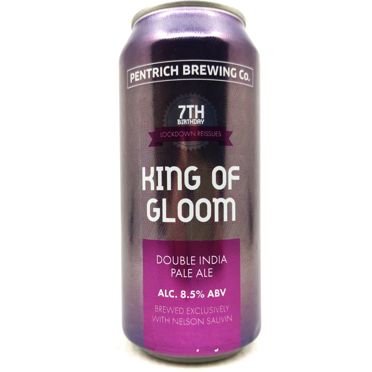 Pentrich King of Gloom Double IPA 8.5% (440ml can)-Hop Burns & Black