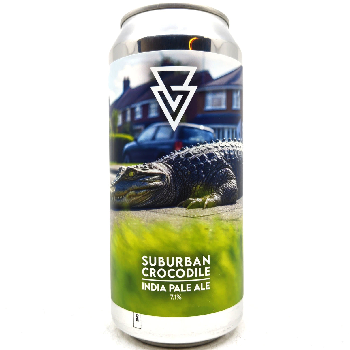 Azvex Brewing Suburban Crocodile IPA 7.1% (440ml can)-Hop Burns & Black