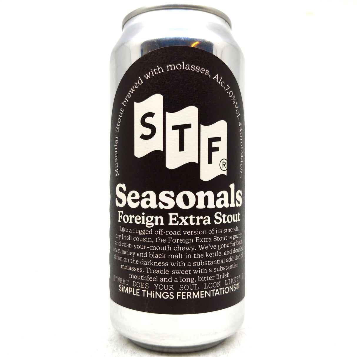 Simple Things Fermentations Foreign Extra Stout 7% (440ml can)-Hop Burns & Black