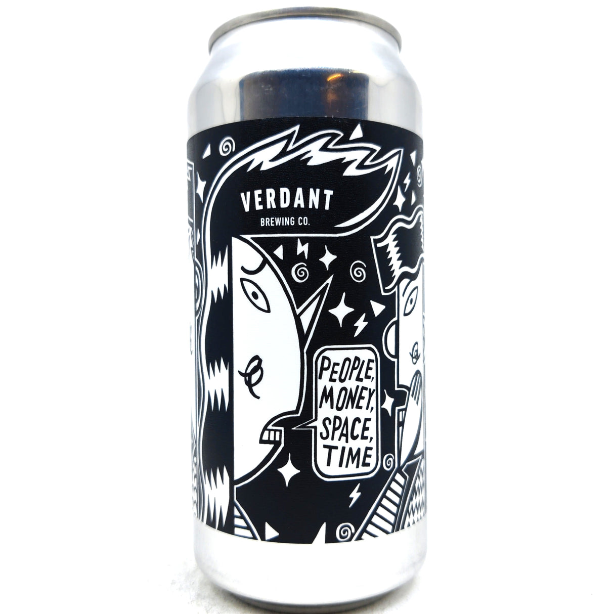 Verdant People Money Space Time Pale Ale 3.4% (440ml can)-Hop Burns & Black