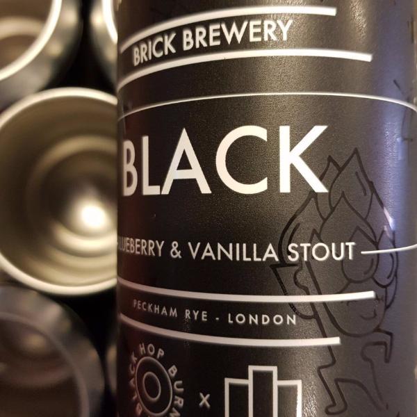 Brick x Hop Burns & Black BLACK Blueberry & Vanilla Stout 6.7% (330ml can)-Hop Burns & Black