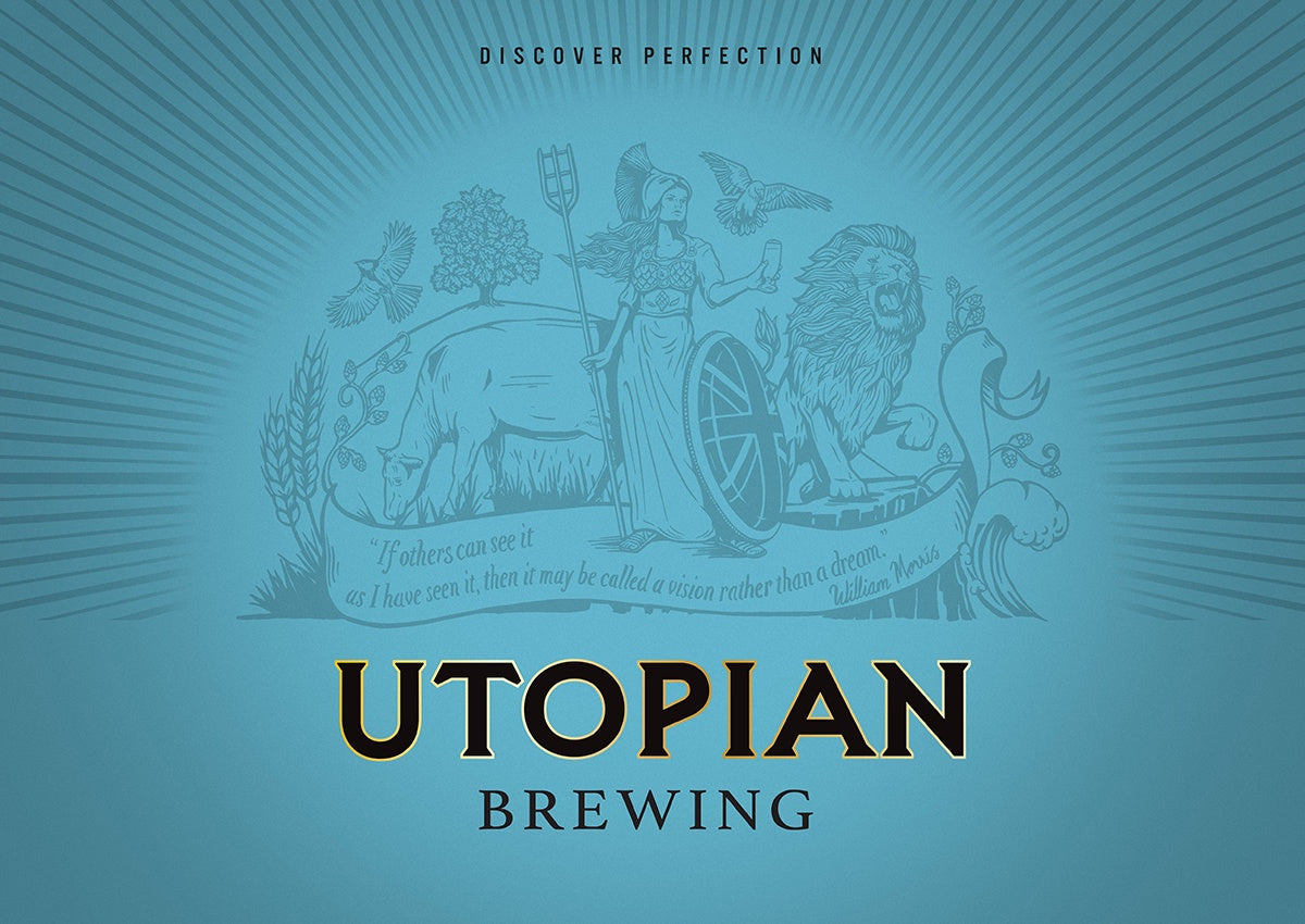 Utopian Doppelbock 7.5% (330ml can)-Hop Burns & Black