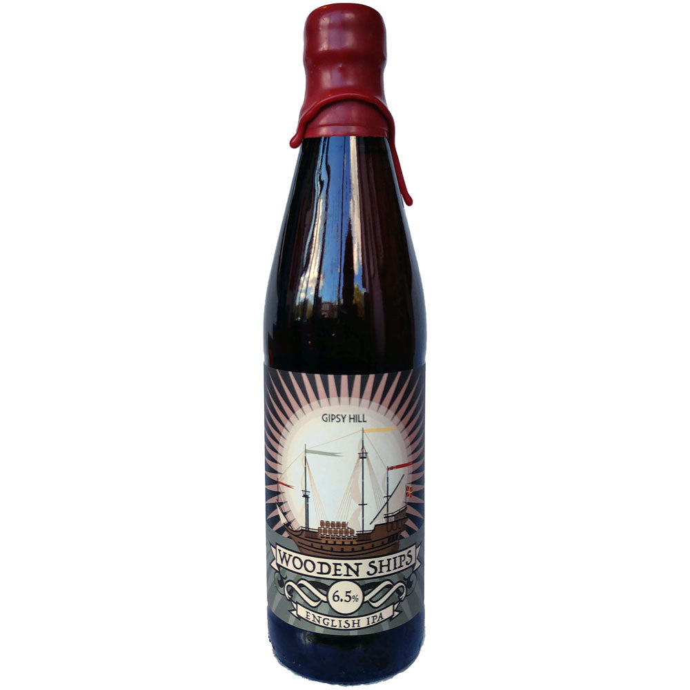 Gipsy Hill Wooden Ships Bourbon Barrel Aged IPA 6.5% (500ml)-Hop Burns & Black