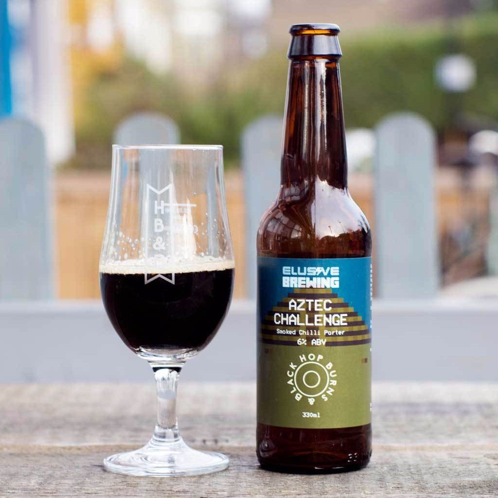 Elusive Brewing & HB&B Aztec Challenge 6% (330ml)-Hop Burns & Black
