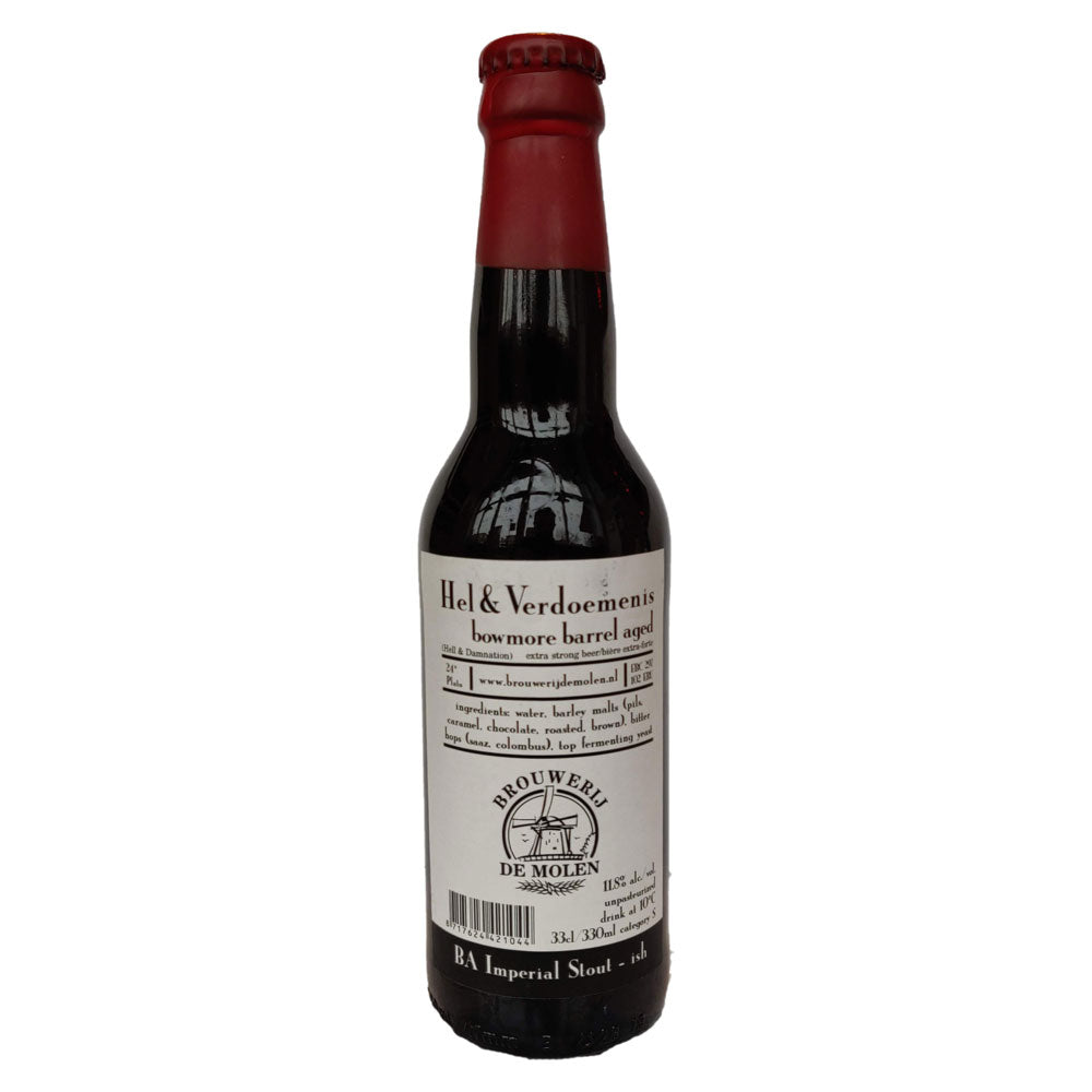 De Molen Hel & Verdoemenis Bowmore Barrel Aged Imperial Stout 11.8% (330ml)-Hop Burns & Black