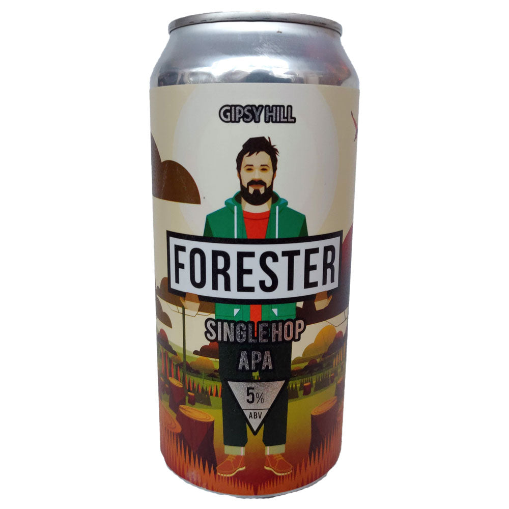 Gipsy Hill Forester Single Hop APA 5% (440ml can)-Hop Burns & Black