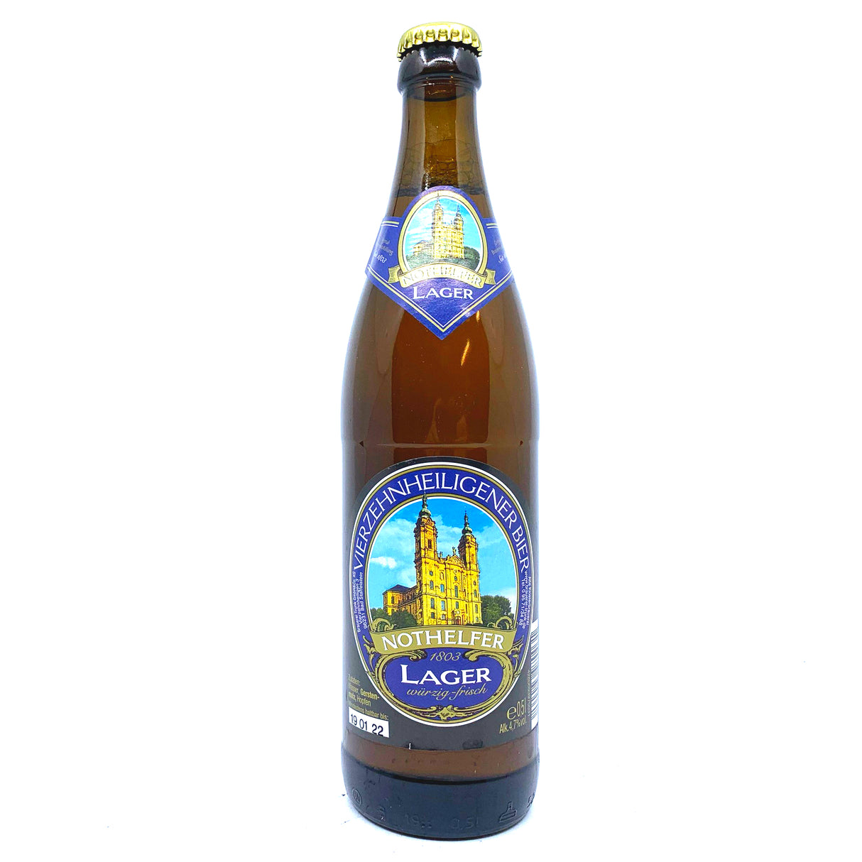 Trunk Vierzehnheiligen Nothelfer Lager 4.7% (500ml)-Hop Burns & Black